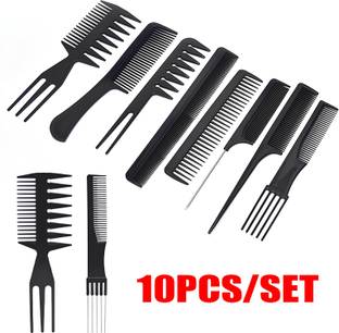 Zqugi THE Premiers 10Pcs Pro Salon Hair Cut Styling Hairdressing Barbers Combs Brush Set COMB 10 PC