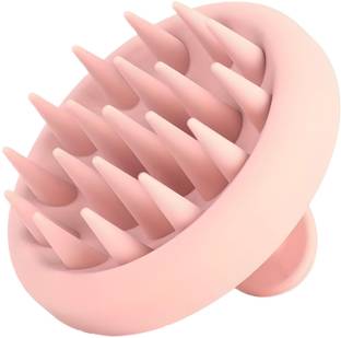 HUDA CRUSH BEAUTY Silicone Scalp Massager with Soft Silicone Bristles (Pearl Pink)