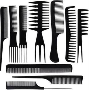 MAYU 10Pcs Pro Salon Hair Cut Styling Hairdressing Barbers Combs Brush Set