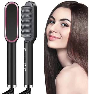 DPVENTERPRISE Hot Comb Hair Straightener Brush, 2 in 1 Electric Hair Straightener