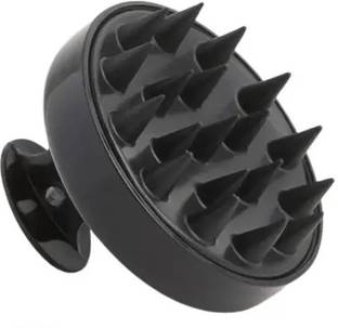 Radiotec Silicone Hair Scalp Massager Shampoo Brush, Soft Bristles (Black)