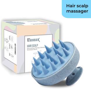 ESZAZX Scalp Shampoo Brush, Eco-friendly Wheat Straw body with Soft Silicon Bristles