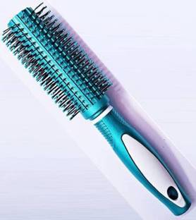 SHAGGY Fantastic Blue color Round Rolling Curling Comb Hair Brush For Men And Women