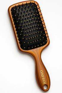 Onfroi Premium Paddle Hair Brush| Anti-Frizz & Scalp Massage | Wide Detangler for Women