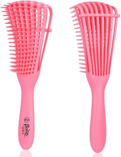 Beaute Secrets Detangling Hair Brush,for Curly/Straight/Wavy/Thick/Long Hair-Pink Color