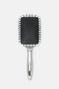 DEVERA Paddle Hair Brush with Back Mirror for Makeup- Portable Cushioned Hair Brush