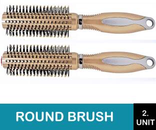 ESD Combo Golden Hair Round Rolling Curling Comb Brush for Women and Men