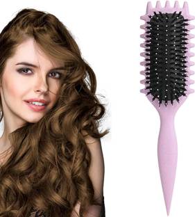 VALTUJA Curly Hair Comb, Curl Defining Brush, Bristle Hair Styling Brush