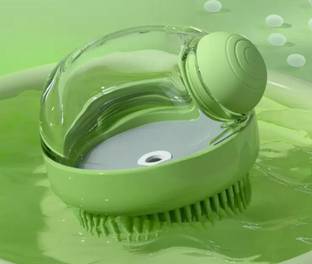 DCELLA Hair Scalp Massager Shampoo Brush with Soft Silicone Bristles Green -P01