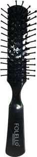 FOLELLO Plastic Unisex Hairbrush for Hair Styling with Nylon Bristles
