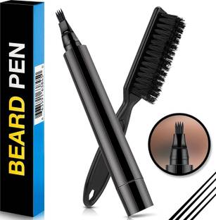 krurotza Black Beard pen filler with beard Brush | beard pen for patchy beard