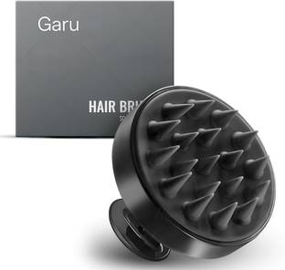 Garu Plastic Hair Scalp Massager Shampoo Brush with Long and Soft Silicon Bristles