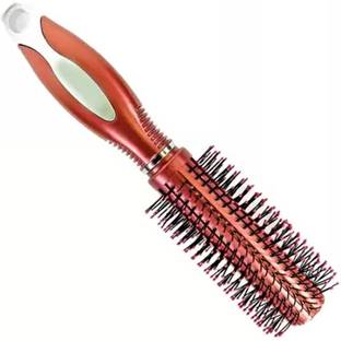 RAJ Roller Hair Brush/Combs/Kangi,Plastic Hair Brush - Cherry Color - Pack Of 1