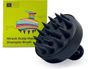 N Treck Scalp Massager for Hair Growth | for Hair Massager, Hair Scalp Scrubber - Black