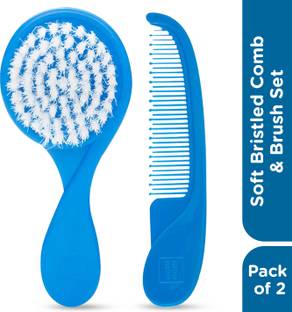MeeMee Soft Bristled Comb & Brush Set (Blue)
