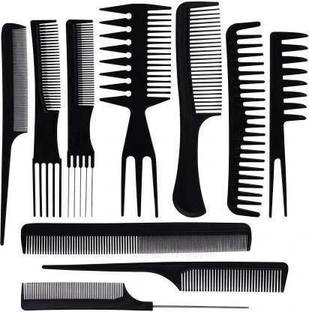 Detak 10Pcs Pro Salon Hair Cut Styling Hairdressing Barbers Combs Brush Comb Set