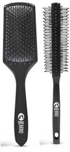 BEARDO Detangling & Roller Hair Brush Curls, Smoothening, Frizz Control, Shine, Paddle