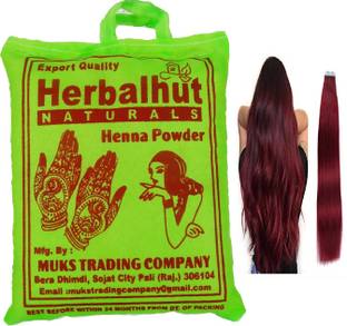 HERBALHUT NATURALS Natural Henna mehandi powder for Rajasthan 1000gm , Red