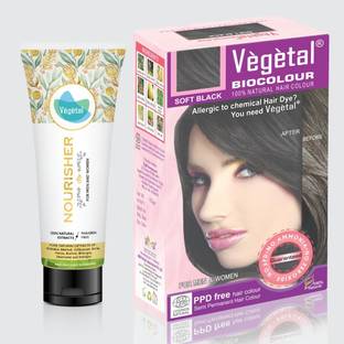 VEGETAL Bio Colour , Soft Black+Nourisher 100 ml