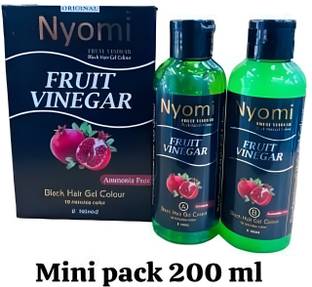 Nyomi Hair Color Ammonia Free Colour Gel For Men And Women 200 ML , Pure Black Colour