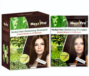 MaxxPro Hair Colour Shampoo Brown Hair Color Shampoo For Women And Men , Brown Instant Easy Grey Coverage In 15 Mins