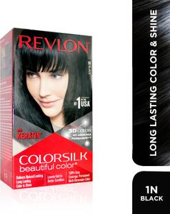 Revlon Colorsilk Hair Color with Keratin , Black 1N