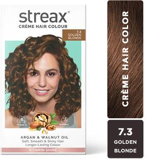 Streax Cream Hair Colour Golden Blonde No-7.3 140ML , Golden Blonde