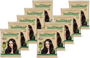 Nisha Nature Mate Henna Based Hair Colour 10 gm (Pack OF 10 Pouch) , Black