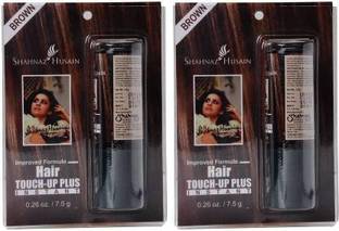 Shahnaz Husain Touch Up Plus Pack of 2 Hair Color (Brown) , Brown