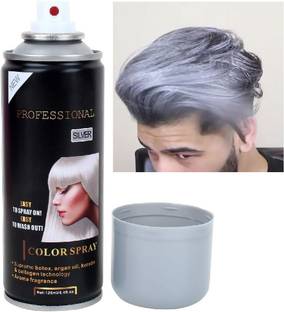 Yuency Grey/Silver Temporary hair color Spray instant hair colour , silver