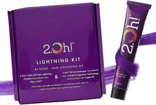 2.Oh! Italian Hair Colour DIY Kit, Hair Bleach + Semi Permanent Color , Violet