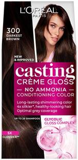 L'Oréal Paris Casting Creme Gloss With Glycolic Gloss Complex , 300 Darkest Brown