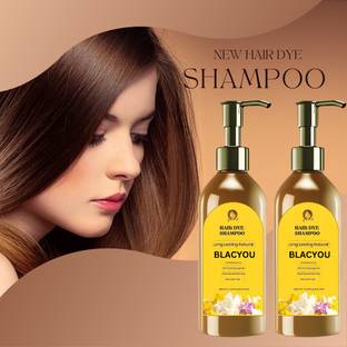 BLACYOU Original japanese long lasting natural hair dye shampoo , BLACK