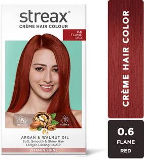 Streax Cream Hair Colour Flame Red No-0.6 140ML , Flame Red