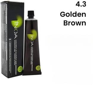 KERASTASE INOA Color 4.3 Golden Brown 60 Ml + Developer 20 Vol 90Ml , Golden Brown