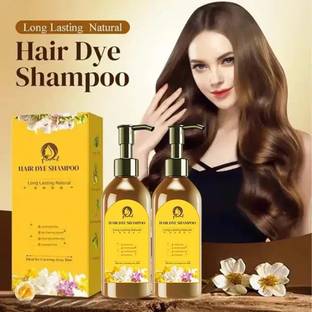 GarnerGlow Viral Japanese Hair Dye Shampoo Long Lasting , Black