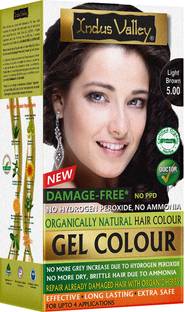 Indus Valley Organically Natural Damage Free Gel Hair Color,No Ammonia Hair Men Women , Light Brown 5.0