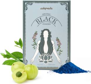 ashpveda Natural Black Hair Colour Ammonia and Chemical Free Ayurvedic Hair Colour Powder , Black