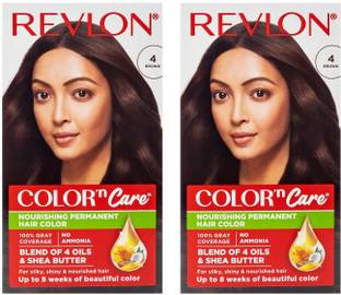 Revlon Color N Care Permanent Hair Color Cream 107.5 ml x 2 , 4 Brown