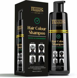 Habibs Hair Color Shampoo for Gray Hair Magic Hair Dye Shampoo , Black