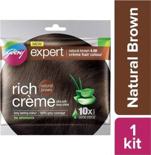 Godrej Rich Creme Natural Brown 4.0 Nourish And Moisturize Hair Colour - 20g+20ml , Natural Brown