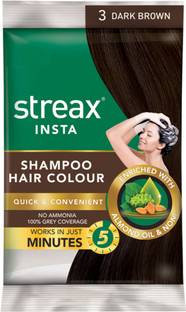 Streax Insta Shampoo Hair Colour , Dark Brown