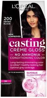 L'Oréal Paris Casting Creme Gloss With Glycolic Gloss Complex , 200 Ebony Black