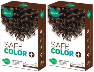 VEGETAL Safe Colour (50 gm × 2) , Dark Brown Pack Of 2