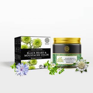 buddha natural Black Beard & Moustache Colour - Plant Based Natural Color Instant Black Color , Black