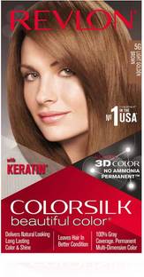 Revlon Colorsilk Hair Color with Keratin , Light Golden Brown 5G
