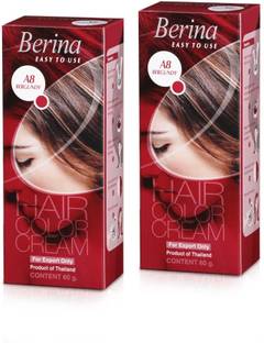 Berina Professional Hair Color Cream with Developer | A8 - Bergundy Pack of 2 , Bergundy