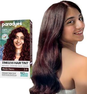 Paradyes Mini Black Cherry Timeless Permanent Crème Hair Colour for 100% Grey Coverage , Black Cherry