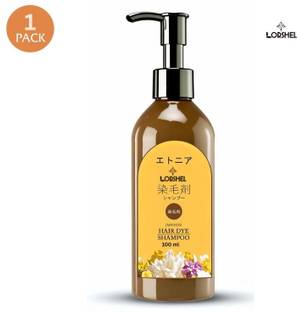 LORSHEL Japanese Hair Dye Shampoo and Conditioner for Color-Treated Hair and Shine , Black