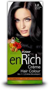 Pushp enRich Creme Hair Colour Natural , Black